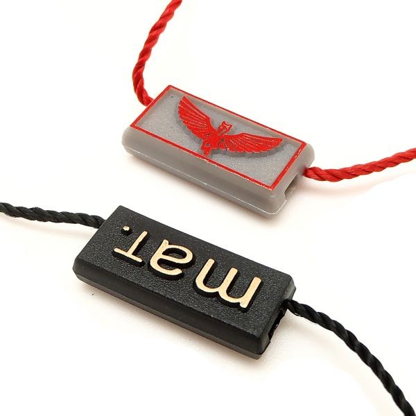 廠家批發(fā)新款通用服裝吊粒吊繩 衣服箱包商標(biāo)吊?？擅赓M(fèi)logo設(shè)計(jì)